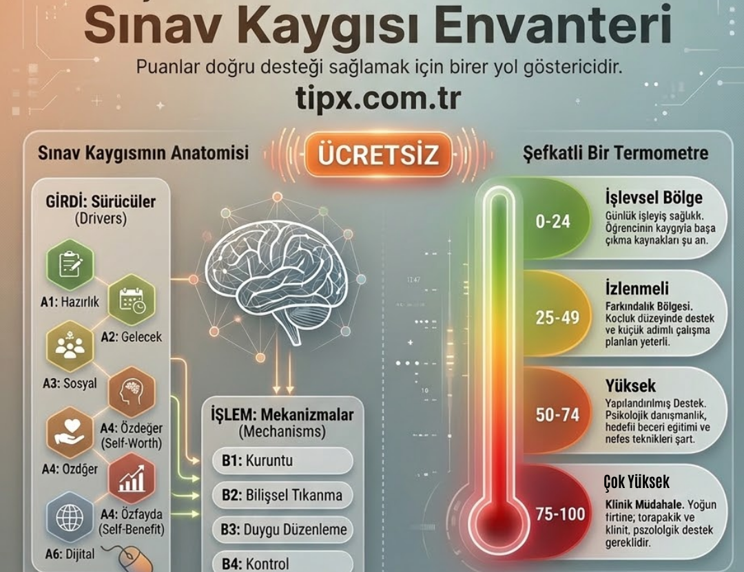 1601-TipX Proaktif Sınav Kaygısı Atlası -ÜCRETSİZ-Ergen ve Genç Formu: 13–18 Yaş